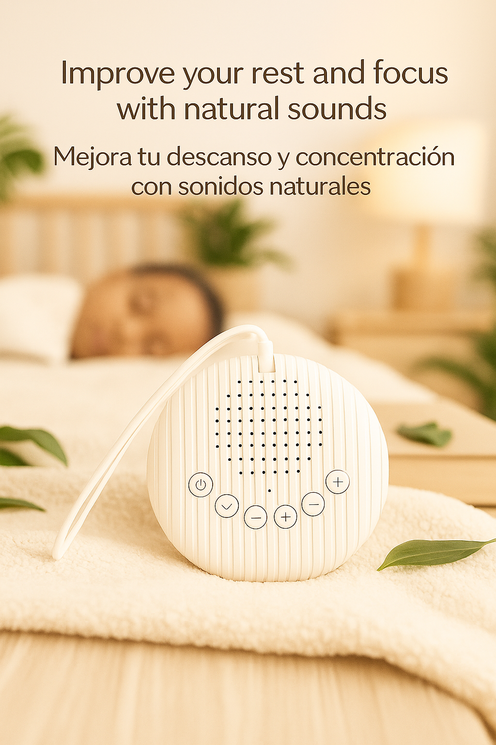 White Noise Machine with 10 Natural Sounds Timed Shutdown Baby Care Sleeping Aid