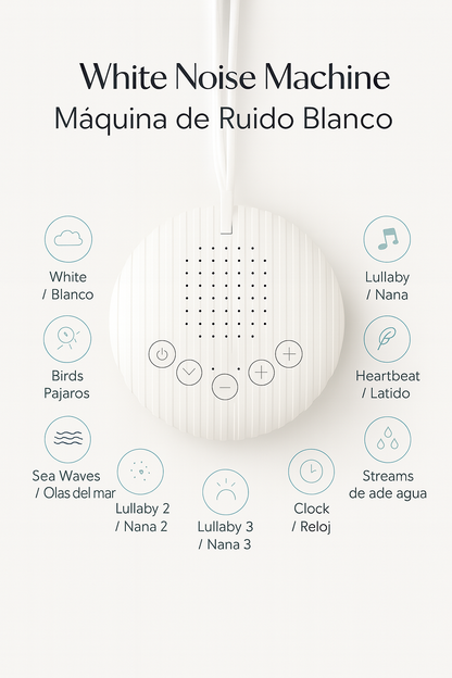 White Noise Machine with 10 Natural Sounds Timed Shutdown Baby Care Sleeping Aid